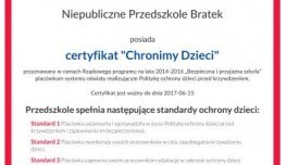 Certyfikat Chronimy Dzieci